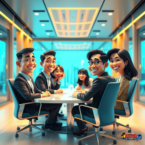 An illustration of IT Professionals convene for digital transformation.