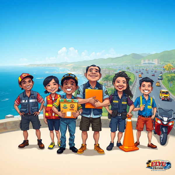 An illustration of disaster mitigating workers ready for Holy Week