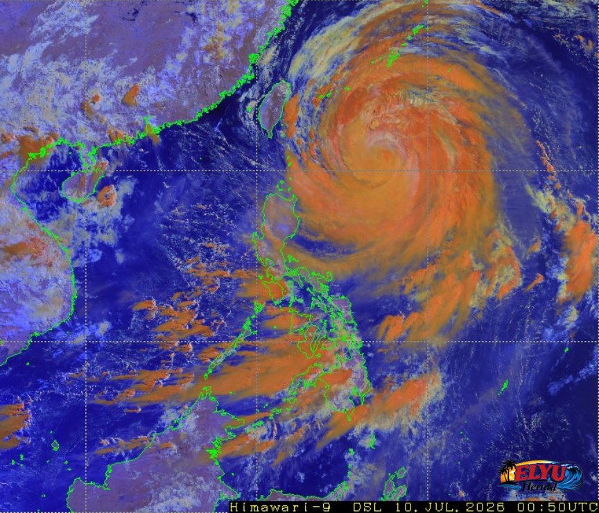 Satellite image shows position of TS Inday relative to Northern Philippines