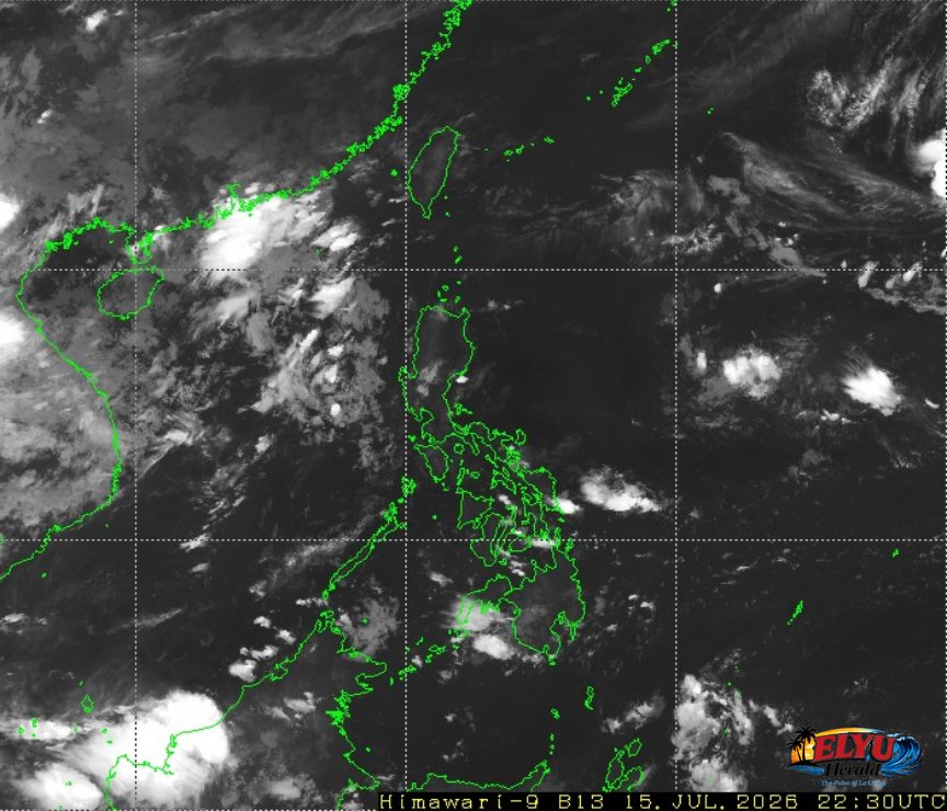 Satellite image of Philippines showing no weather disturbance in PAR