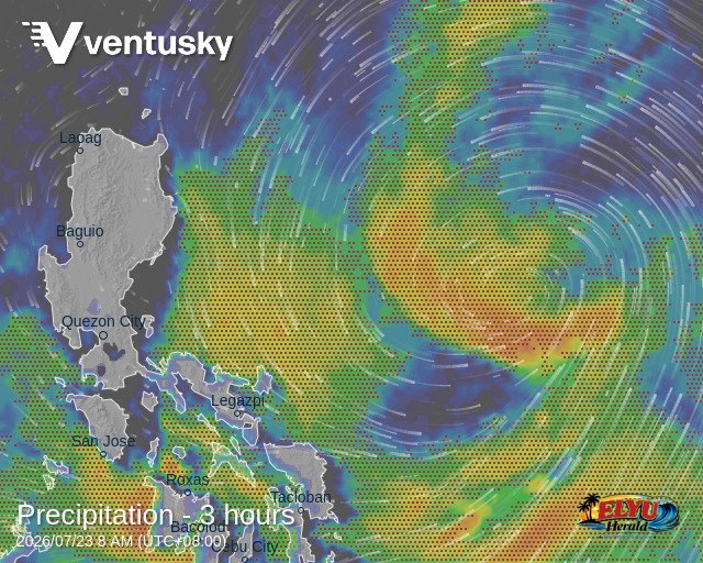 Image of Philippines showing weather disturbance