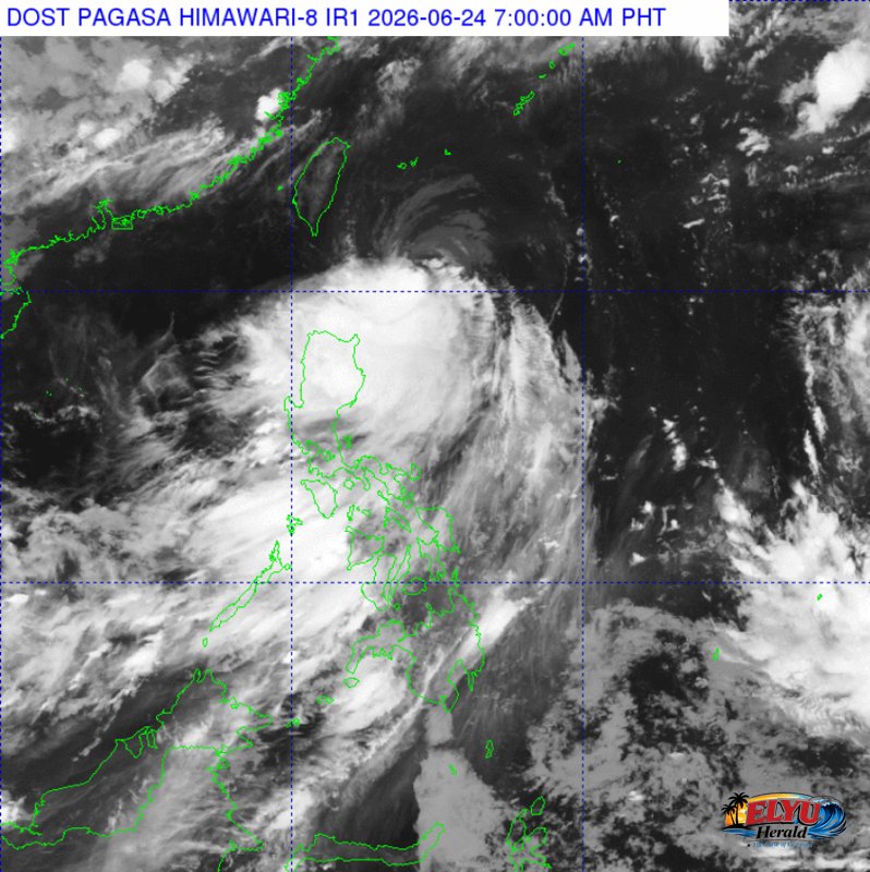 Satellite map showing Typhoon Francisco near Northern Luzon