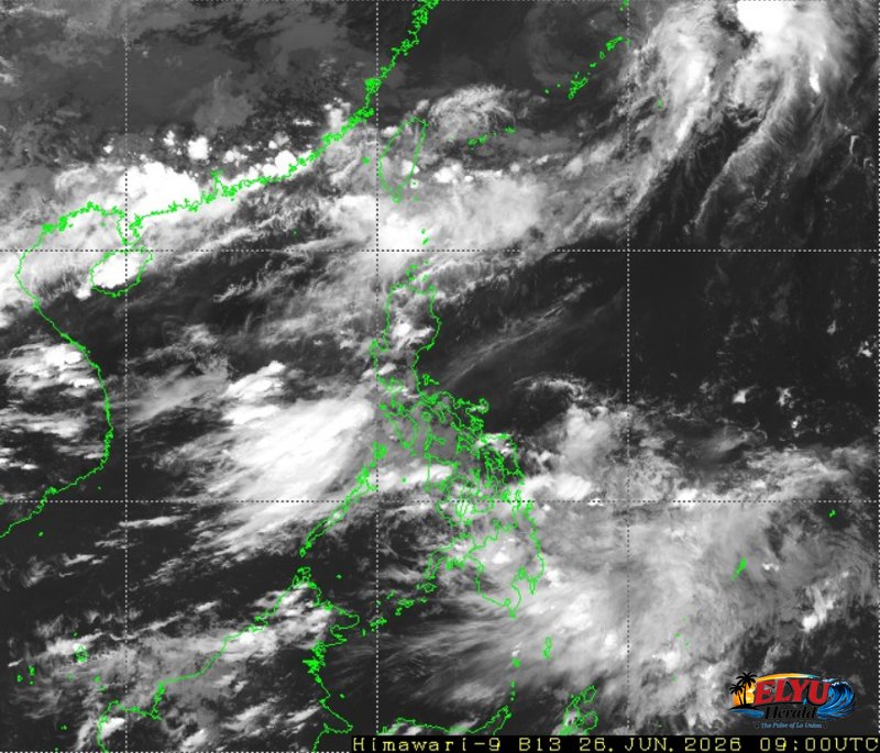 Rain clouds over Western Philippines