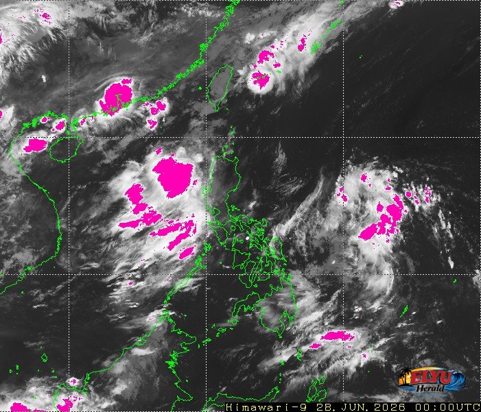 Satellite Image of Philippines With Potential Heavy Rainfall Areas