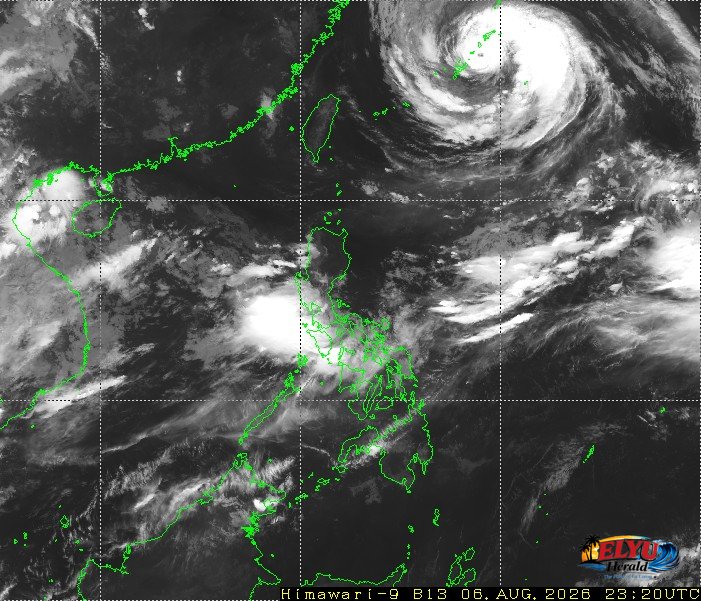 Satellite image showing Habagat in West Philippine Sea