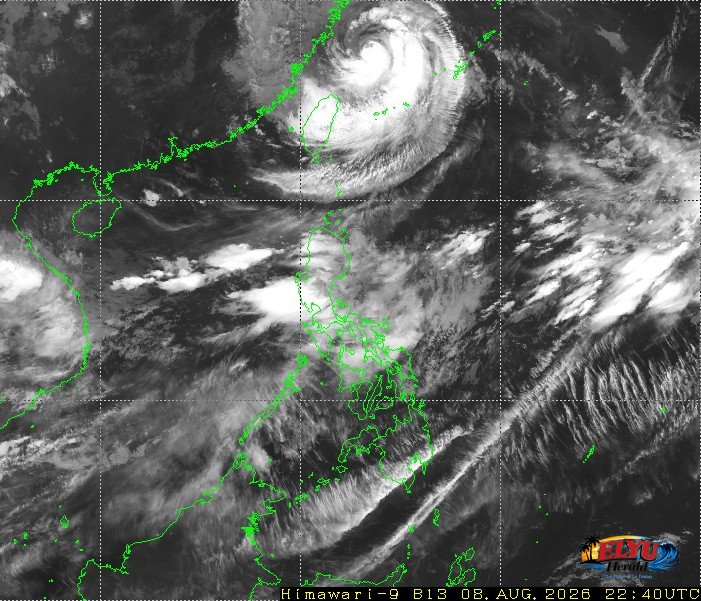Himawari-9 satellite image showing SW Monsoon over Western Luzon