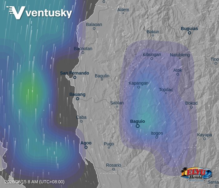 Image of momentary clear sky above most of La Union