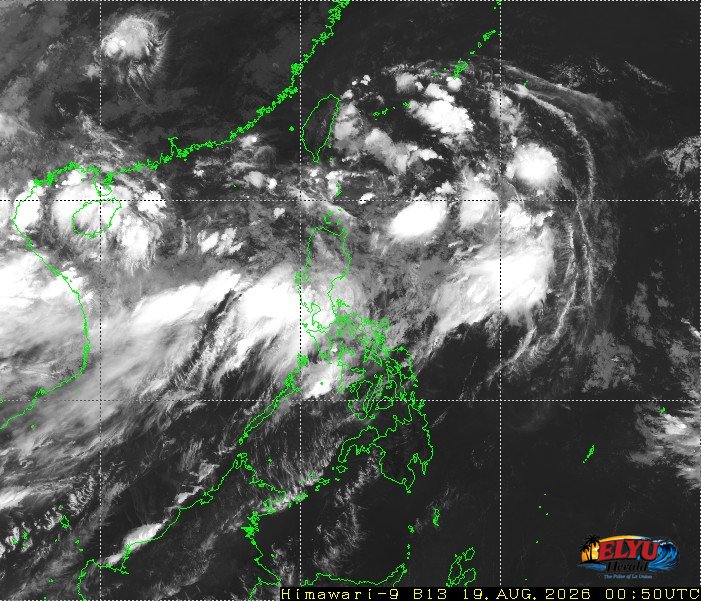 Satellite image of Philippines with Habagat