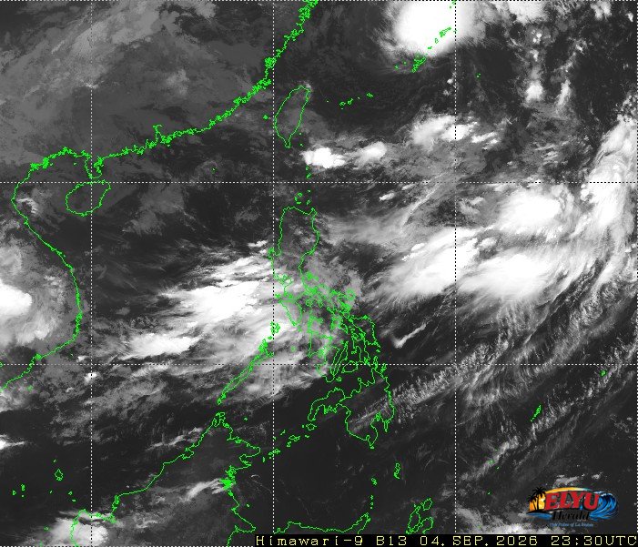 Satellite weather image as of presstime