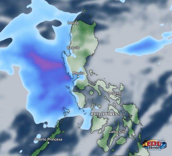 Rain pattern over Philippines