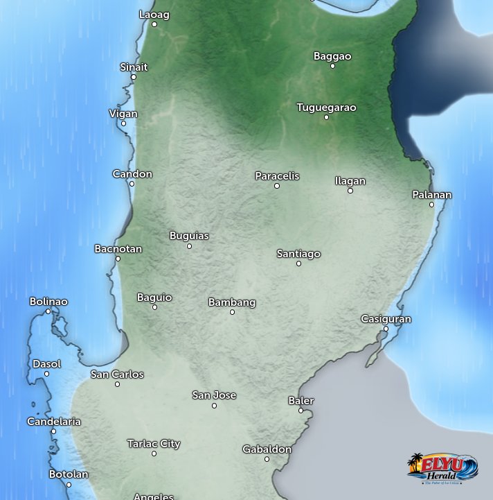 Illustration of rainfall at presstime
