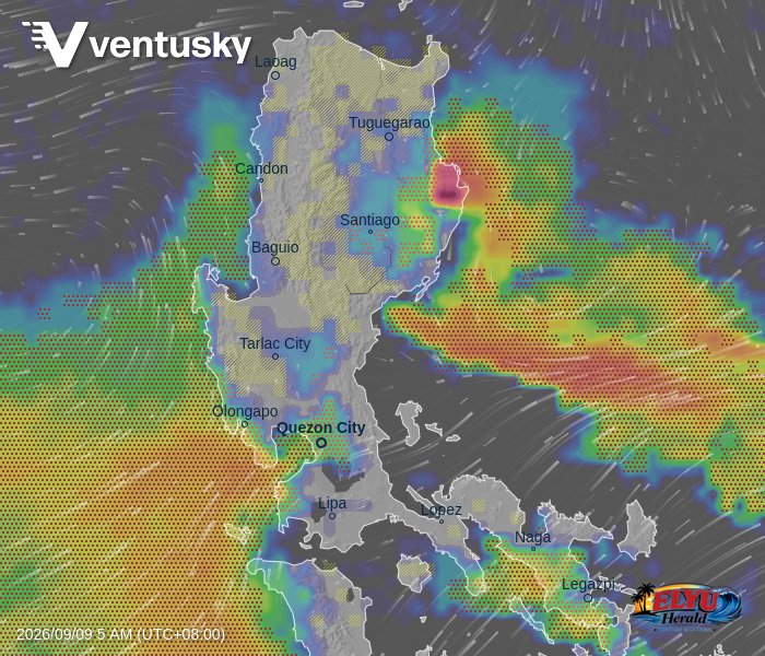 Illustration of cuurrent weather as of presstime