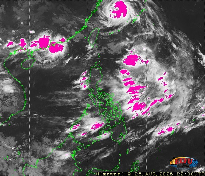 Satellit image of Philippines showing potential heavy rainfall